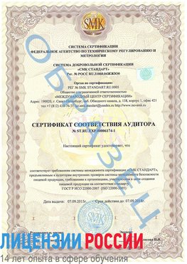 Образец сертификата соответствия аудитора №ST.RU.EXP.00006174-1 Шилка Сертификат ISO 22000